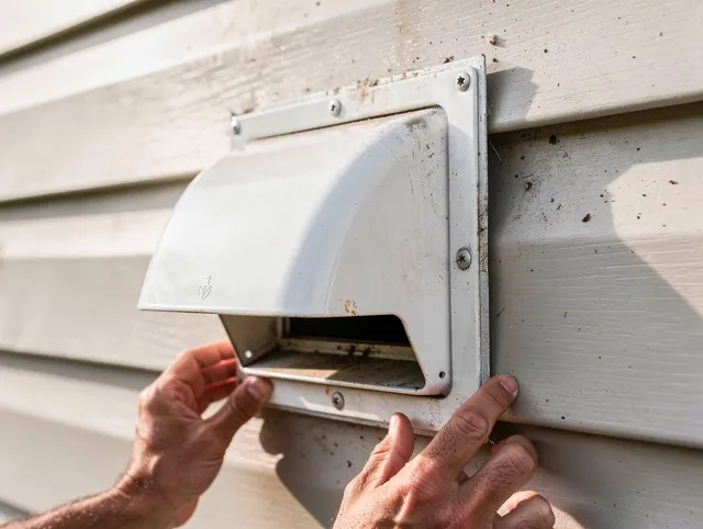 Stanton Dryer Vent Cleaning technician delivering thorough residential dryer vent cleaning service in Stanton